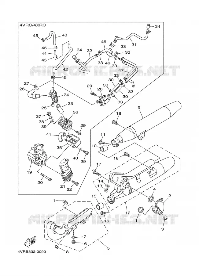 UITLAAT Yamaha MOTO 650 2000 DRAGSTAR  XVS650