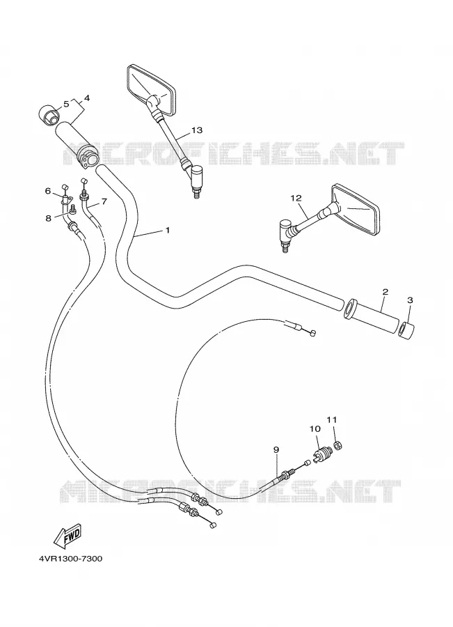 STUUR / KABEL Yamaha MOTO 650 2000 DRAGSTAR  XVS650