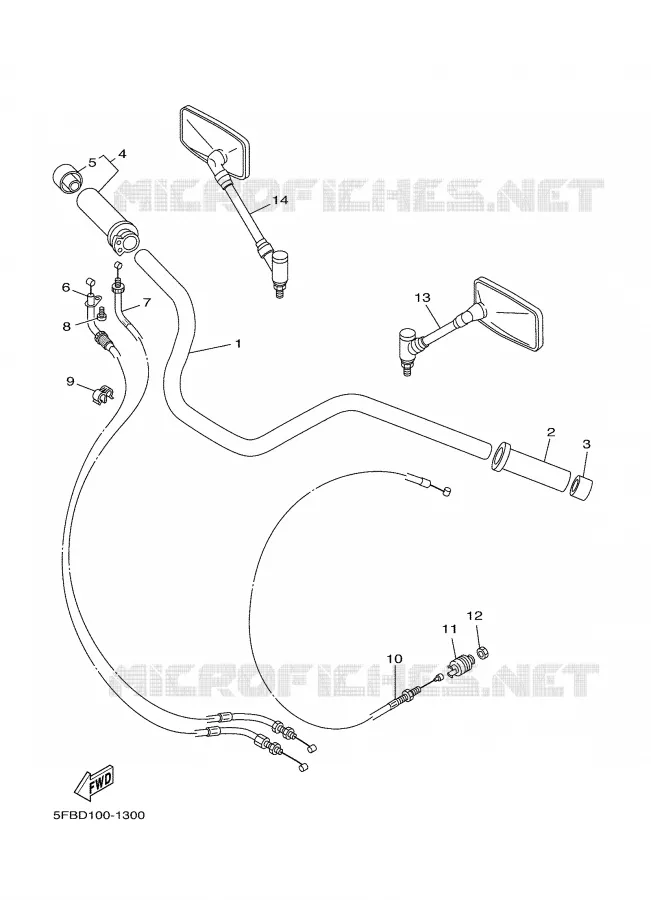 STUUR / KABEL Yamaha MOTO 650 2001 DRAGSTAR  XVS650
