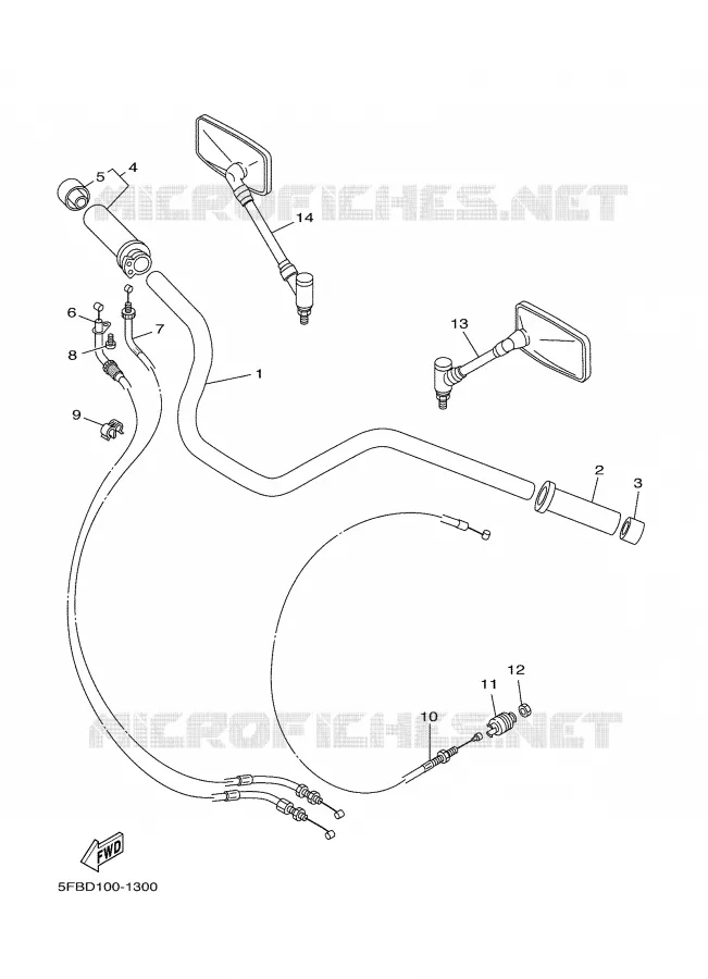 STUUR / KABEL Yamaha MOTO 650 2002 DRAGSTAR  XVS650