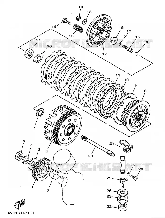 STARTMOTOR KOPPELINGS Yamaha MOTO 650 1998 DRAGSTAR  XVS650A