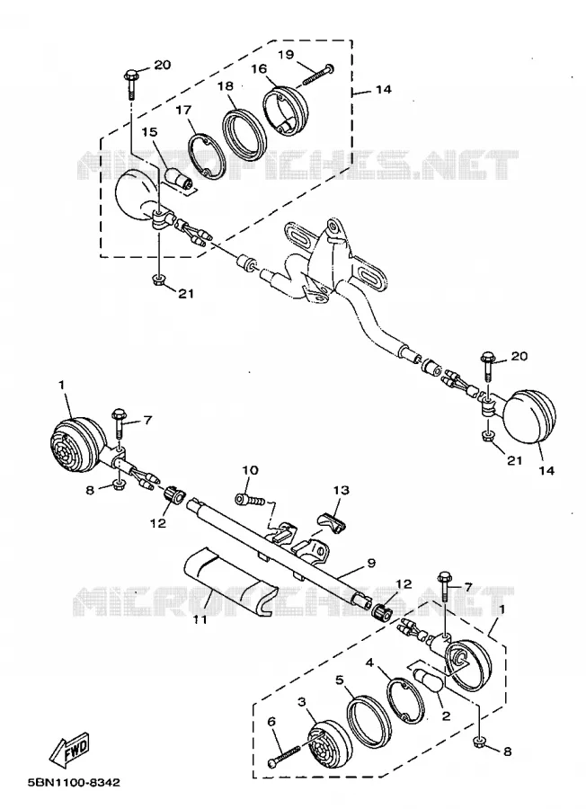 KNIPPERLICHT Yamaha MOTO 650 1998 DRAGSTAR  XVS650A