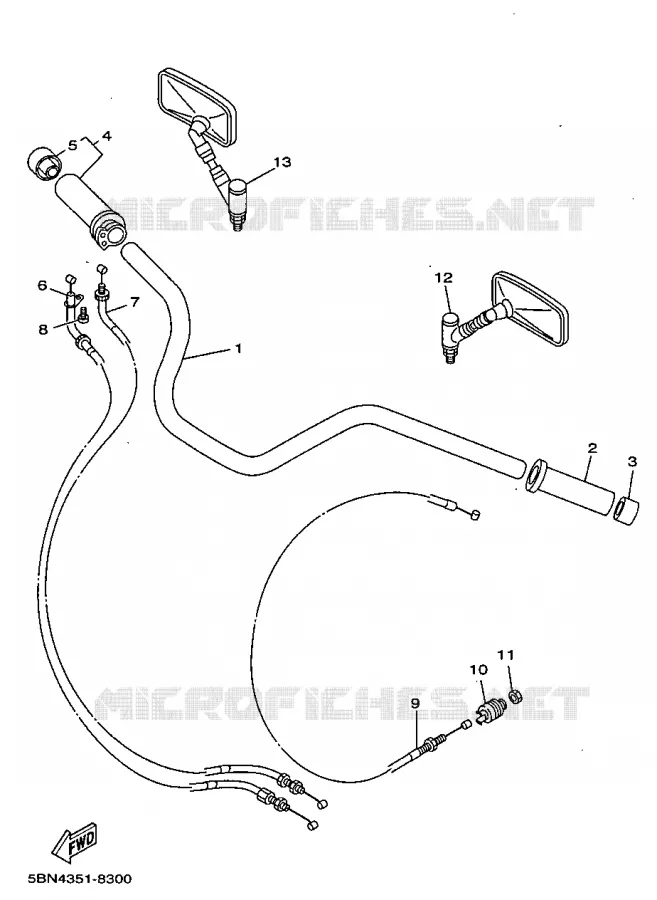 STUUR / KABEL Yamaha MOTO 650 1998 DRAGSTAR  XVS650A