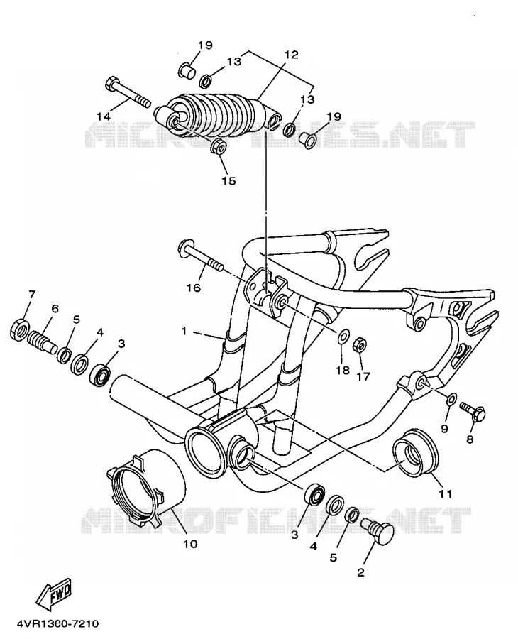 SCHOKBREKER / ACHTERBRUG Yamaha MOTO 650 1998 DRAGSTAR  XVS650A