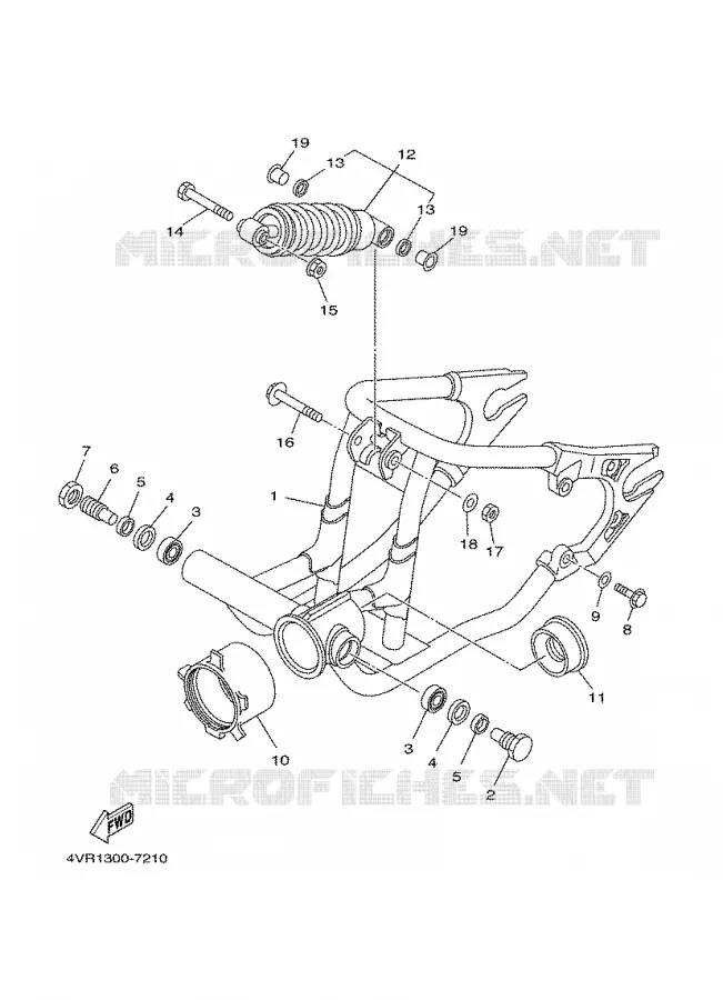 ACHTERBRUG / SCHOKBREKER Yamaha MOTO 650 2000 DRAGSTAR  XVS650A