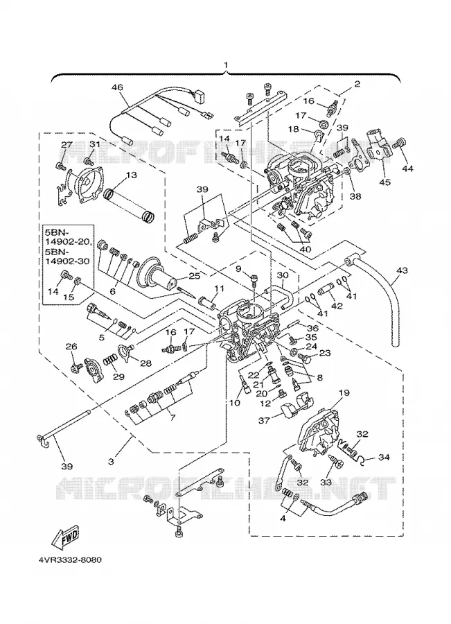 CARBURATEUR  Yamaha MOTO 650 2000 DRAGSTAR  XVS650A