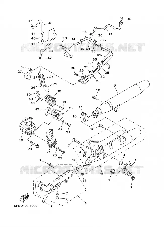 UITLAAT Yamaha MOTO 650 2002 DRAGSTAR  XVS650A