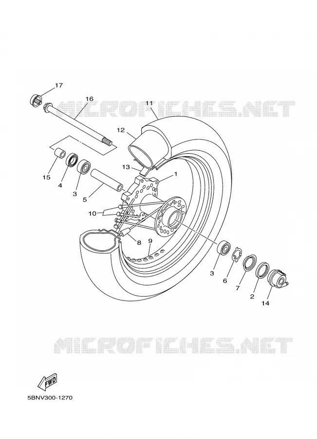 VOORWIEL Yamaha MOTO 650 2002 DRAGSTAR  XVS650A
