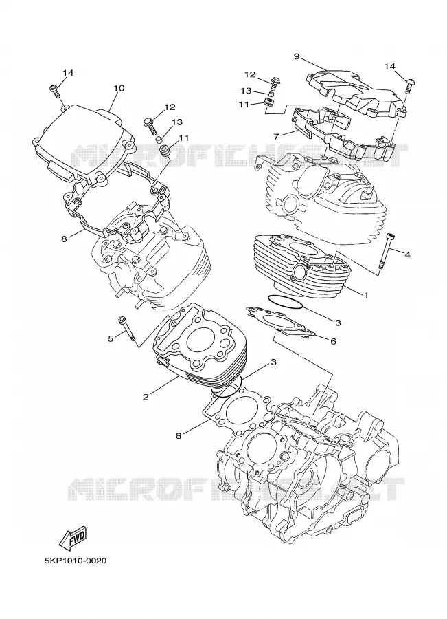 CILINDER Yamaha MOTO 650 2004 DRAGSTAR  XVS650A