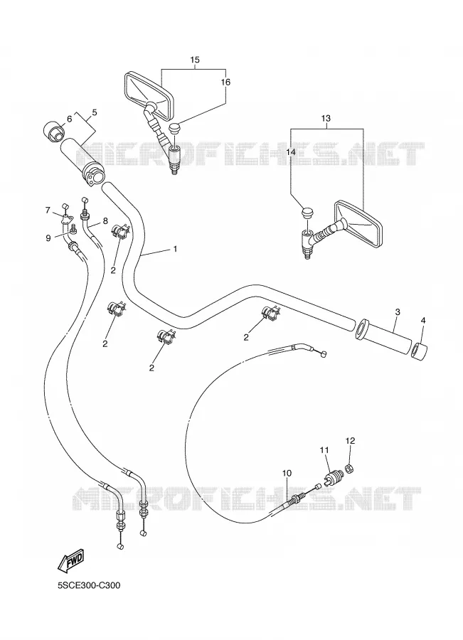 STUUR / KABEL Yamaha MOTO 650 2004 DRAGSTAR  XVS650A