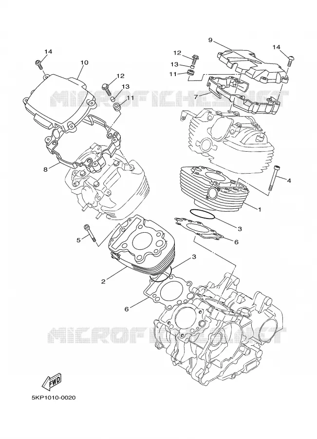 CILINDER Yamaha MOTO 650 2004 DRAGSTAR  XVS650A