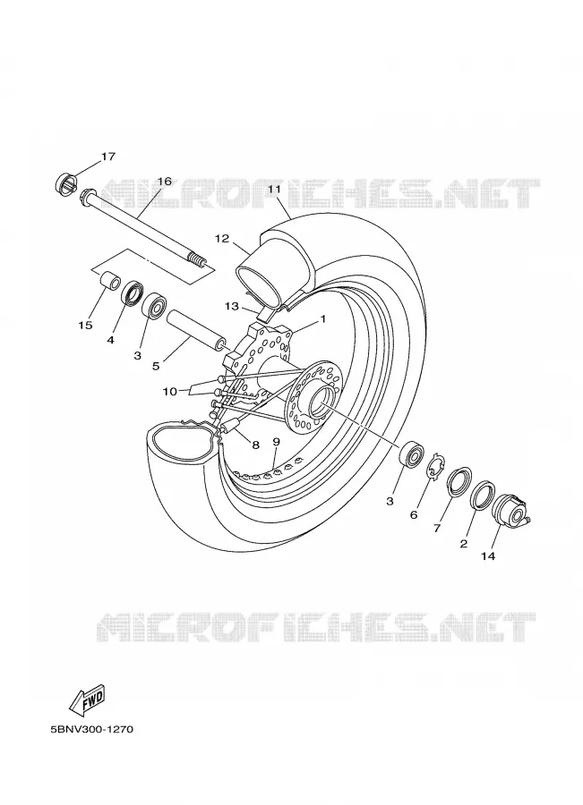 VOORWIEL Yamaha MOTO 650 2005 DRAGSTAR  XVS650A