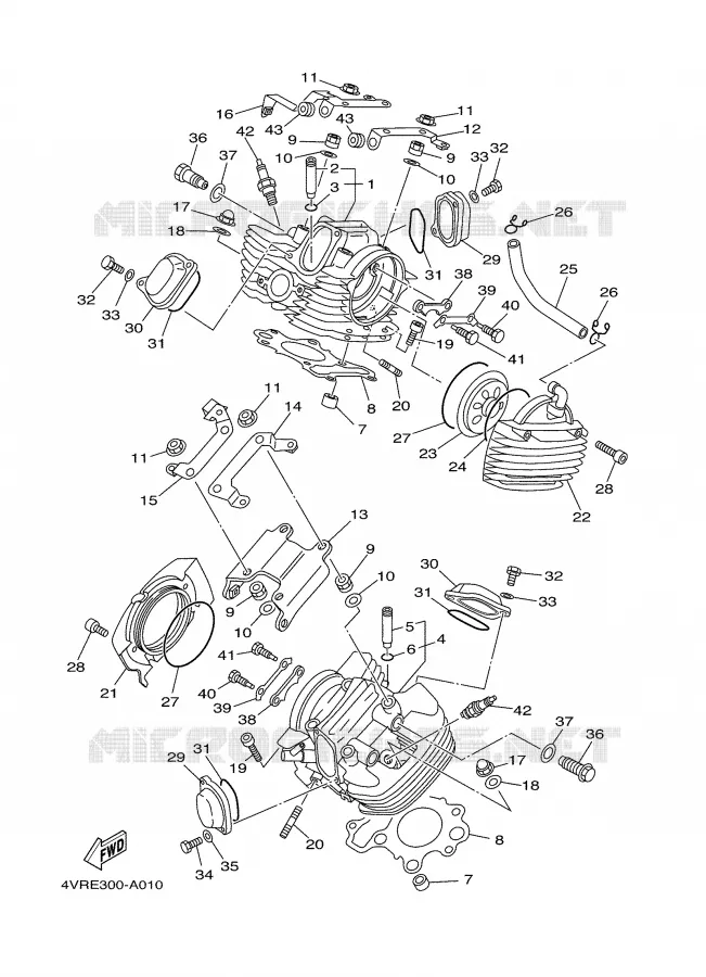 CILINDERKOP Yamaha MOTO 650 2005 DRAGSTAR  XVS650A
