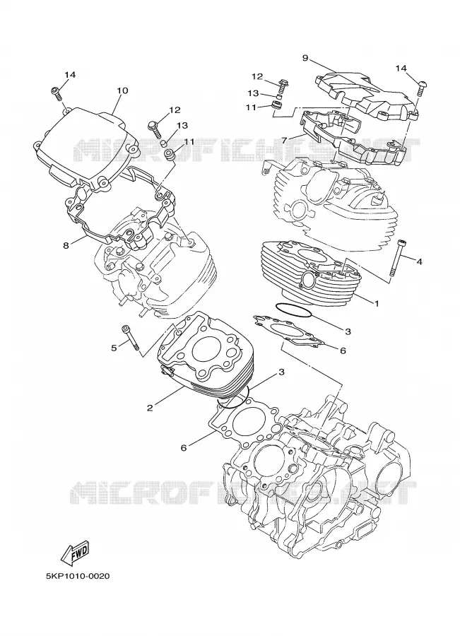 CILINDER Yamaha MOTO 650 2005 DRAGSTAR  XVS650A
