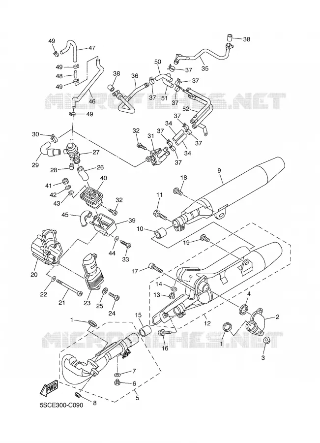 UITLAAT Yamaha MOTO 650 2005 DRAGSTAR  XVS650A
