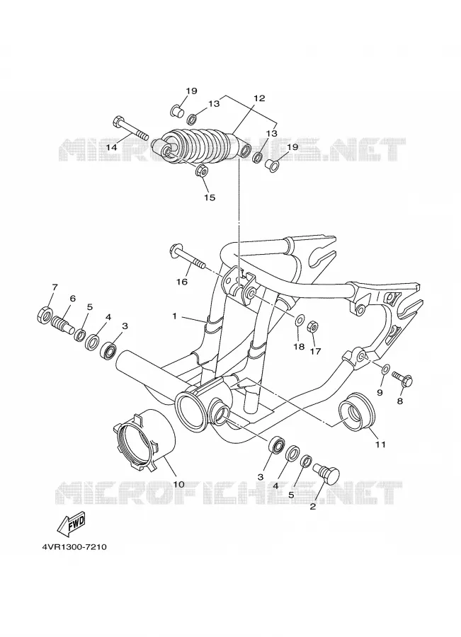 ACHTERBRUG / SCHOKBREKER Yamaha MOTO 650 2006 DRAGSTAR  XVS650A