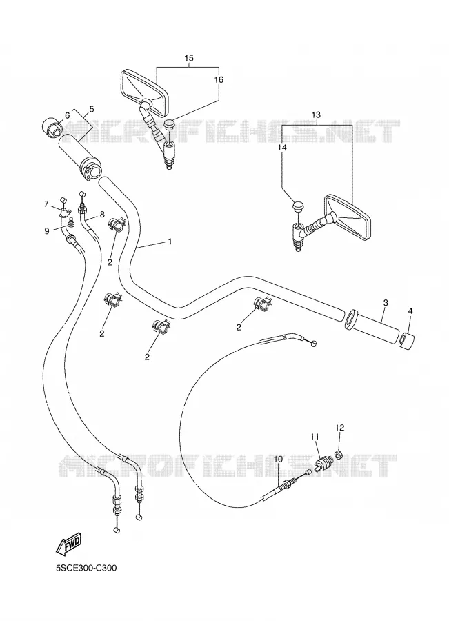 STUUR / KABEL Yamaha MOTO 650 2006 DRAGSTAR  XVS650A