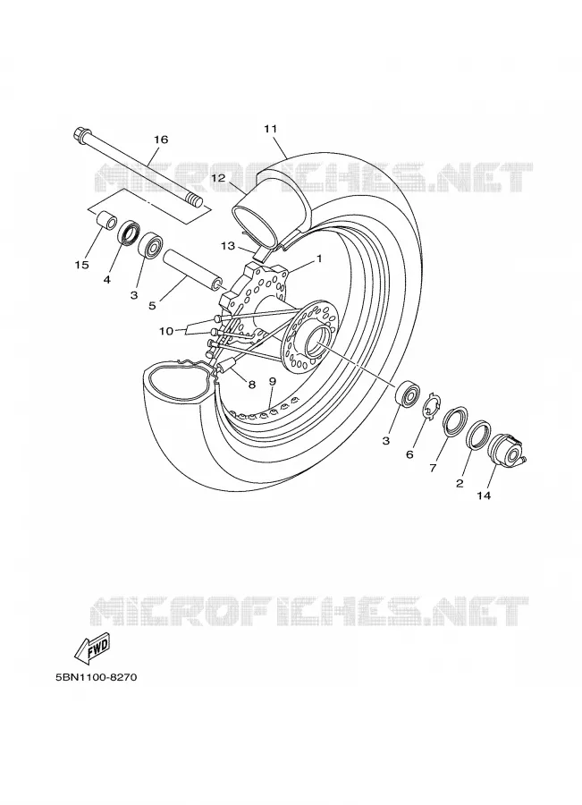 VOORWIEL Yamaha MOTO 650 1999 DRAGSTAR  XVS650A