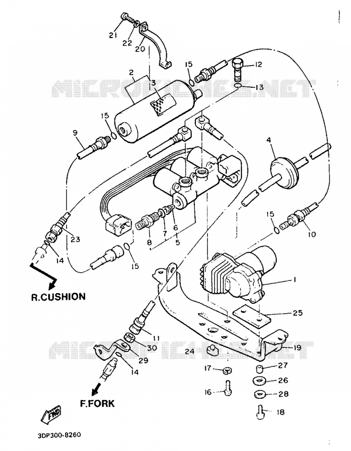 PNEUMATISCHE OPSCHORTING Yamaha MOTO 1300 1988 ROYALE VENTURE  XVZ12TD