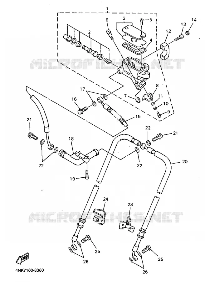 POMP VOOR Yamaha MOTO 1300 1998 ROYALSTAR  XVZ1300A