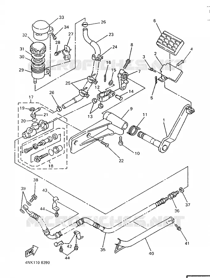 REMPOMP ACHTER Yamaha MOTO 1300 1998 ROYALSTAR  XVZ1300A