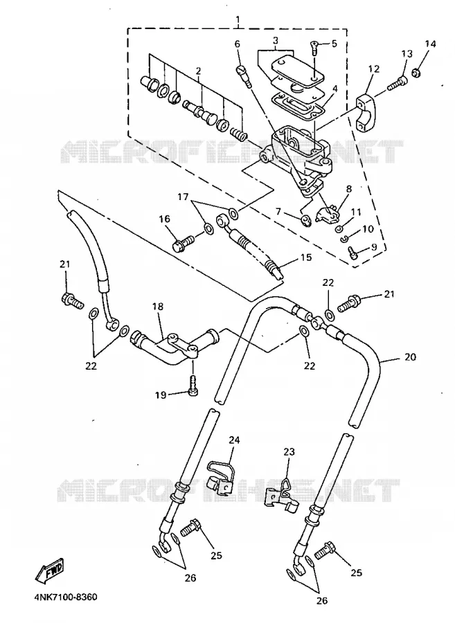 POMP VOOR Yamaha MOTO 1300 1998 ROYALSTAR  XVZ1300A