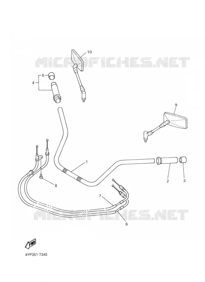 STUUR / KABEL Yamaha MOTO 1300 2000 ROYALSTAR  XVZ1300A