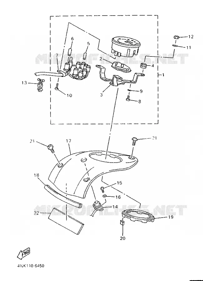 TELLERSET Yamaha MOTO 1300 1996 ROYALSTAR  XVZ13AH