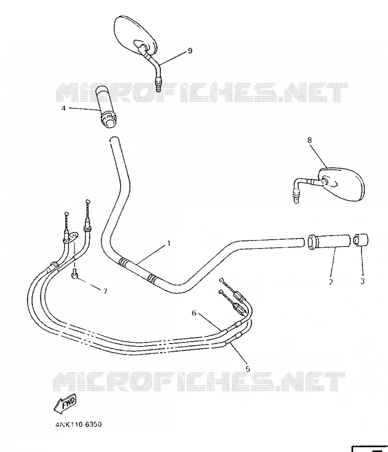 STUUR / KABEL Yamaha MOTO 1300 1996 ROYALSTAR  XVZ13AHC