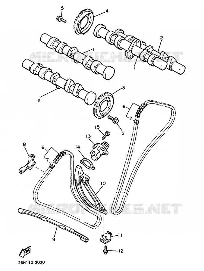 NOKKENAS / KETTING Yamaha MOTO 1300 1996 ROYALSTAR  XVZ13ATH