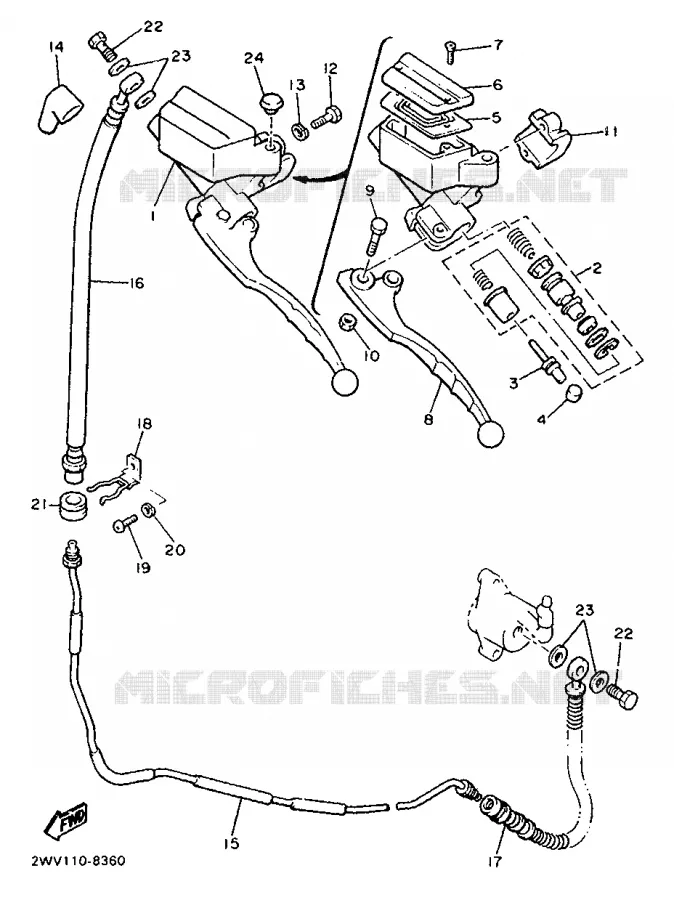 POMP VOOR 2 Yamaha MOTO 1300 1989 ROYALE VENTURE  XVZ13TD