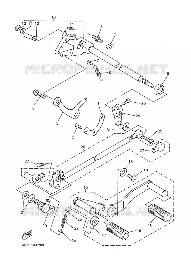 SCHAKEL STANG / PEDAAL Yamaha MOTO 1300 1999 ROYALSTAR  XVZ13TF