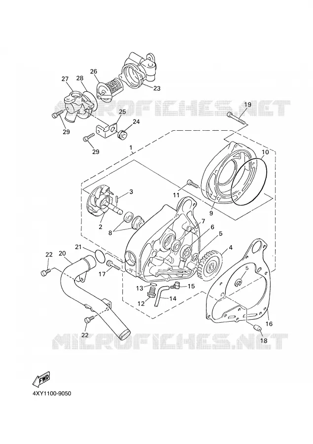 WATERPOMP / SLANGEN Yamaha MOTO 1300 1999 ROYALSTAR  XVZ13TFL