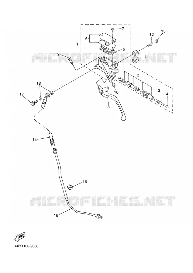 POMP VOOR 2 Yamaha MOTO 1300 1999 ROYALSTAR  XVZ13TFL