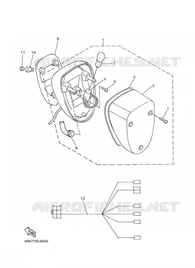 ACHTERLICHT Yamaha MOTO 1300 1999 ROYALSTAR  XVZ13TFL
