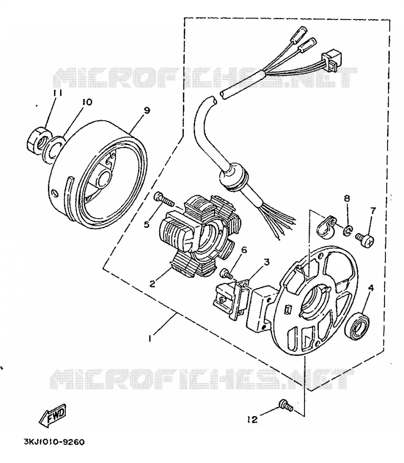 DYNAMO Yamaha SCOOTER 50 1994 YA  YA50R