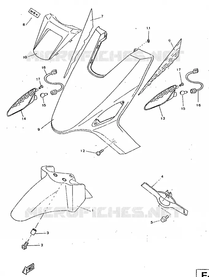SPATBORD Yamaha SCOOTER 50 1995 YA  YA50R