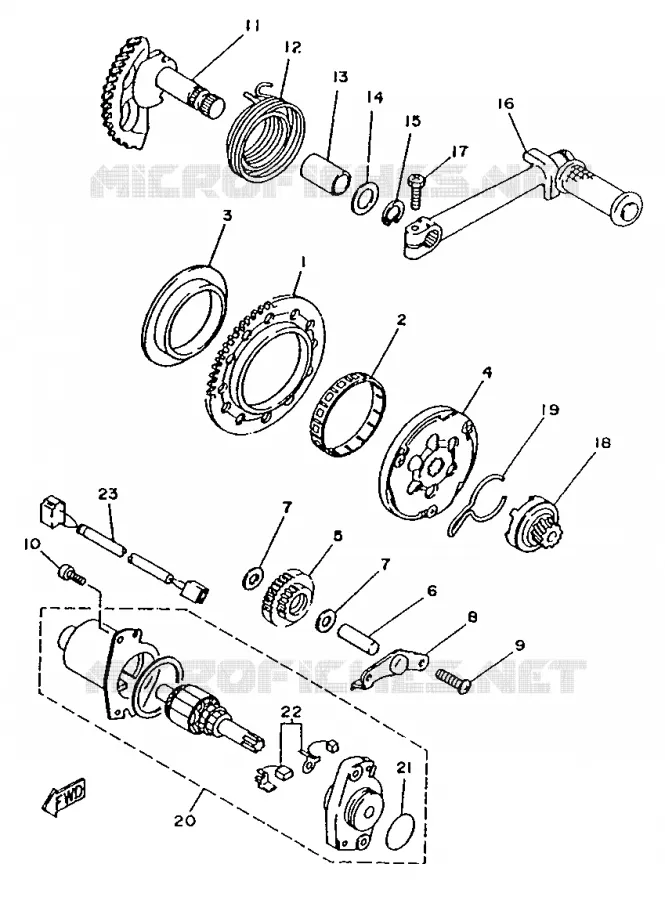 STARTMOTOR Yamaha SCOOTER 50 1995 YA  YA50R