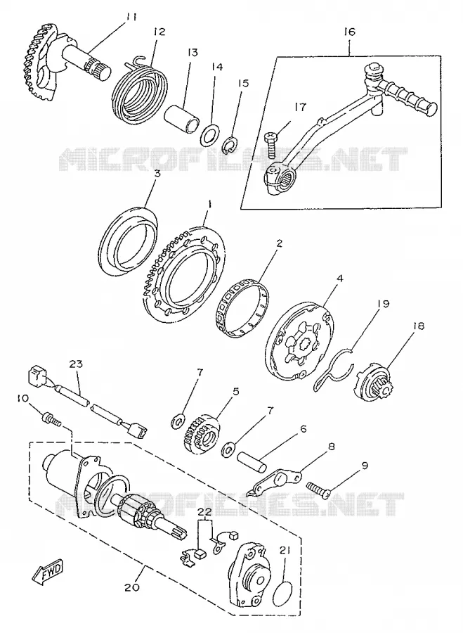 STARTMOTOR Yamaha SCOOTER 50 1996 YA  YA50R