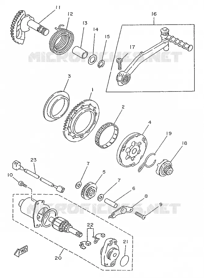 STARTMOTOR Yamaha SCOOTER 50 1996 YA  YA50R