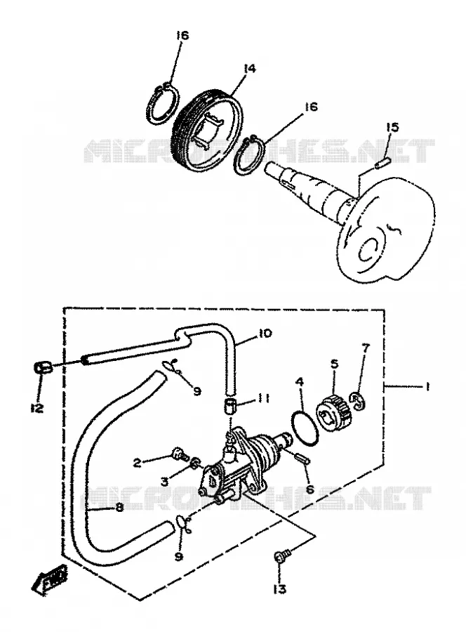 OLIEPOMP Yamaha SCOOTER 50 1995 YA  YA50R AXIS