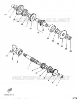 TRANSMISSIE voor Yamaha YB100 1987