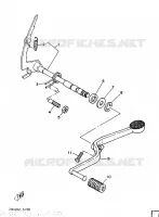 SCHAKEL STANG / PEDAAL voor Yamaha YB100 1987