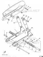 ACHTERBRUG / SCHOKBREKER voor Yamaha YB100 1987