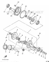 KRUKAS / ZUIGER voor Yamaha YB100 1987