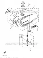 BENZINE TANK voor Yamaha YB100 1987