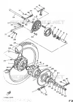 ACHTERWIEL voor Yamaha YB100 1987