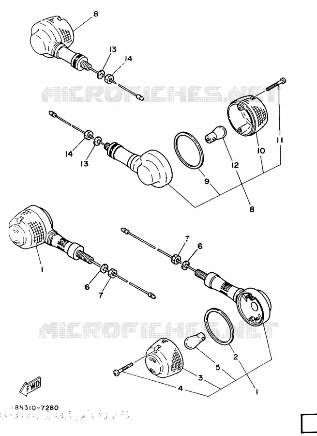KNIPPERLICHT Yamaha MOTO 100 1987 YB  YB100