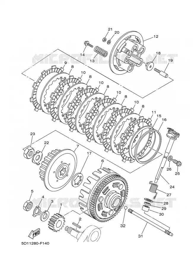 STARTMOTOR KOPPELINGS Yamaha MOTO 250 2007 YBR  YBR250