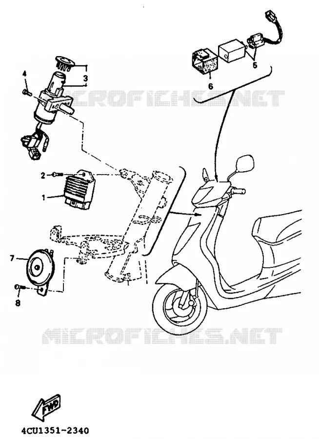 ELECTRISCH 1 Yamaha SCOOTER 50 1993 EVOLIS  YE50